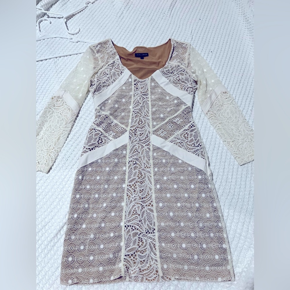 David Lerner Cream Mini Dress